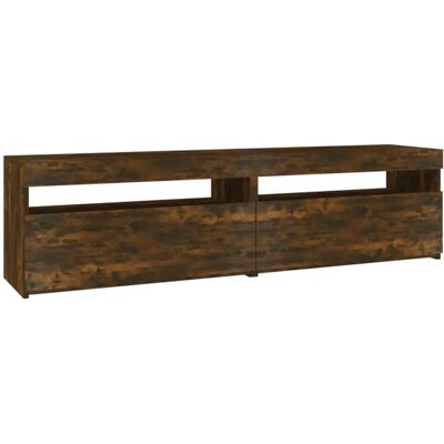 vidaXL Røget eg træ TV-møbel med LED-lys - TV-bord vidaXL Røget eg træ TV-møbel med LED-lys - TV-bord