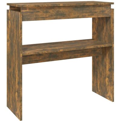vidaXL Konsole Tisch Rauch Eiche 80x30x80 cm - Beistelltisch vidaXL Konsole Tisch Rauch Eiche 80x30x80 cm - Beistelltisch