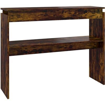 vidaXL 815219 Console Tafel Gerookt Eiken - Salontafel/zijtafel/eettafel vidaXL 815219 Console Tafel Gerookt Eiken - Salontafel/zijtafel/eettafel