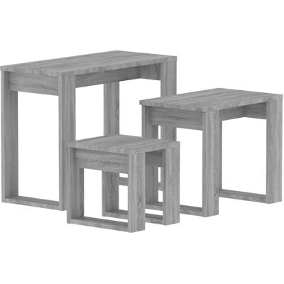 vidaXL 815223 Graues Sonoma Nests-Tischset - Kaffee- / Beistelltisch vidaXL 815223 Graues Sonoma Nests-Tischset - Kaffee- / Beistelltisch
