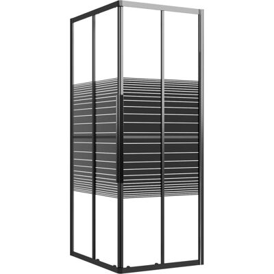vidaXL Schwarze Streifen 90x70x180 cm Duschkabine - Badewannenabdeckung vidaXL Schwarze Streifen 90x70x180 cm Duschkabine - Badewannenabdeckung