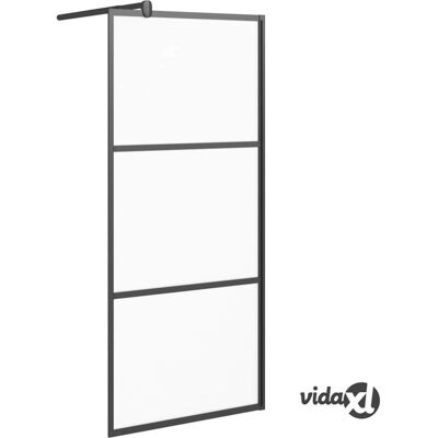 vidaXL Schwarze Walk-in Duschwand mit ESG Glas Badezimmer Screen vidaXL Schwarze Walk-in Duschwand mit ESG Glas Badezimmer Screen
