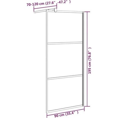 vidaXL Kylpyhuoneen suihkiseinä 90x195 cm hämärtynyt ESG-lasi musta - Suihkuverho vidaXL Kylpyhuoneen suihkiseinä 90x195 cm hämärtynyt ESG-lasi musta - Suihkuverho
