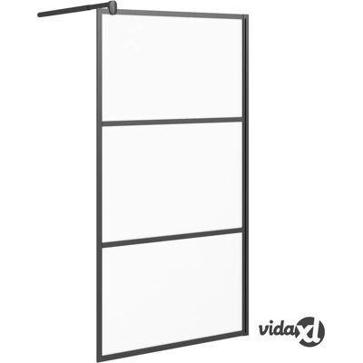 vidaXL Walk-in Duschwand 100x195 cm Matt ESG Glas Schwarz - Duschwand vidaXL Walk-in Duschwand 100x195 cm Matt ESG Glas Schwarz - Duschwand