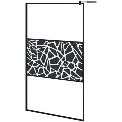 vidaXL Walk-in Duschwand - 115x195cm - Schwarz - Duschwand vidaXL Walk-in Duschwand - 115x195cm - Schwarz - Duschwand