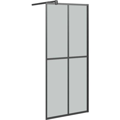 vidaXL Pannello doccia walk-in 80x195 cm Vetro temperato scuro - Pannello doccia vidaXL Pannello doccia walk-in 80x195 cm Vetro temperato scuro - Pannello doccia
