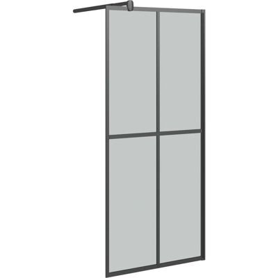 vidaXL Parete doccia walk-in 90x195cm Vetro ESG scuro vidaXL Parete doccia walk-in 90x195cm Vetro ESG scuro