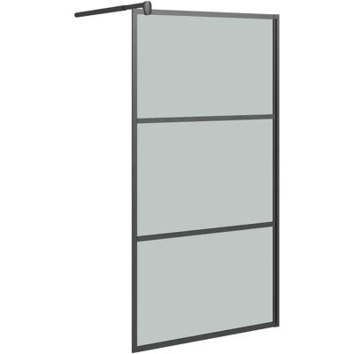 vidaXL Walk-in Duschwand 115x195cm Dunkles ESG Glas Schwarz - Duschwand vidaXL Walk-in Duschwand 115x195cm Dunkles ESG Glas Schwarz - Duschwand