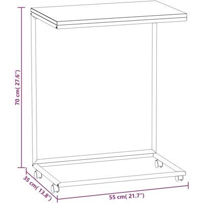 vidaXL Weiße 55x35x70 cm Sperrholz Beistelltisch - Beistelltisch vidaXL Weiße 55x35x70 cm Sperrholz Beistelltisch - Beistelltisch