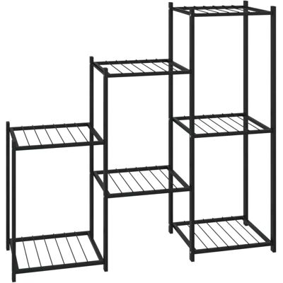 vidaXL Schwarzer Eisen-Blumenständer 83x25x80 cm - Blumenständer vidaXL Schwarzer Eisen-Blumenständer 83x25x80 cm - Blumenständer