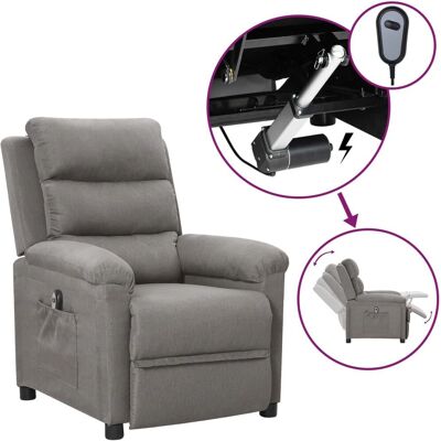 vidaXL Fauteuil - Reclinable électrique, gris clair - Publicité vidaXL Fauteuil - Reclinable électrique, gris clair - Publicité