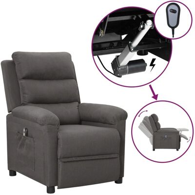 Chaise d'appoint VidaXL - Reclinable électrique, Ajustable, Gris - Publicité Chaise d'appoint VidaXL - Reclinable électrique, Ajustable, Gris - Publicité