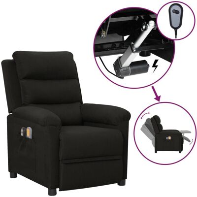 Sillón de Masaje Eléctrico VidaXL Negro - Vibración, Ajustable, Estable Sillón de Masaje Eléctrico VidaXL Negro - Vibración, Ajustable, Estable