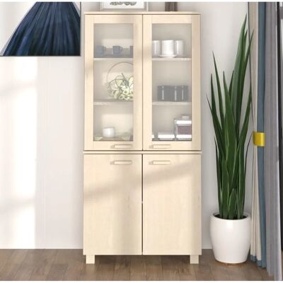 vidaXL - HAMAR - Hunajainen ruskea - Massiivipuu mänty - Highboard vidaXL - HAMAR - Hunajainen ruskea - Massiivipuu mänty - Highboard