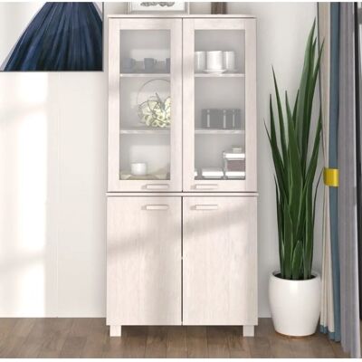 vidaXL - HAMAR - White - Pine - Sideboard vidaXL - HAMAR - White - Pine - Sideboard
