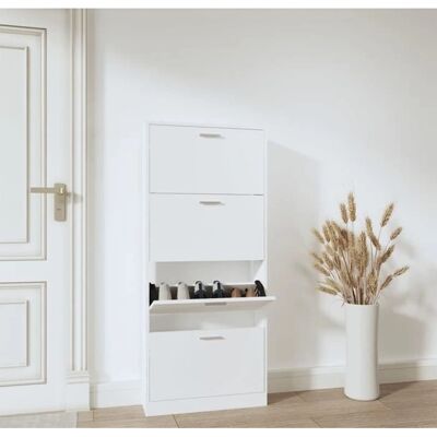vidaXL Weiß 59x17x150cm Schuhschrank 5 Schubladen Organizer - Schuhaufbewahrungsmöbel vidaXL Weiß 59x17x150cm Schuhschrank 5 Schubladen Organizer - Schuhaufbewahrungsmöbel