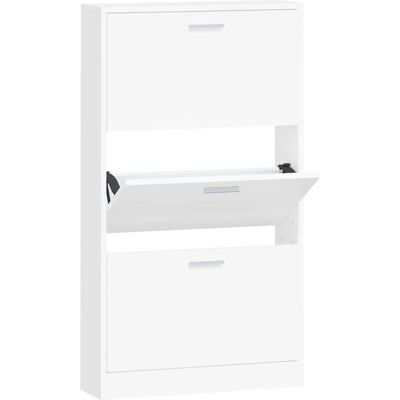 vidaXL schoenenkast Wit 59x17x108 cm engineered hout 5Lades - Schoenenkast vidaXL schoenenkast Wit 59x17x108 cm engineered hout 5Lades - Schoenenkast