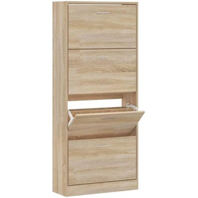 vidaXL Sonoma Eichen Schuhschrank 63x24x147 cm - Schuhschrank vidaXL Sonoma Eichen Schuhschrank 63x24x147 cm - Schuhschrank
