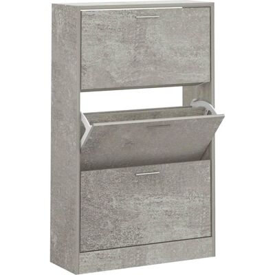 vidaXL Schuhschrank Graues Beton 63x24x103 cm - Schuhaufbewahrung vidaXL Schuhschrank Graues Beton 63x24x103 cm - Schuhaufbewahrung