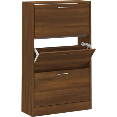 vidaXL Brauner Eichen Schuhschrank 63x24x103cm - Schuhschrank vidaXL Brauner Eichen Schuhschrank 63x24x103cm - Schuhschrank