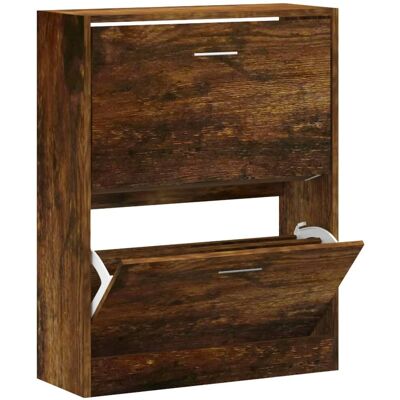 vidaXL Gerahmter Eichen-Schuhschrank - 2Schubladen vidaXL Gerahmter Eichen-Schuhschrank - 2Schubladen