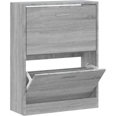 vidaXL Schuhschrank Grey Sonoma 63x24x81 cm - Schuhschrank vidaXL Schuhschrank Grey Sonoma 63x24x81 cm - Schuhschrank