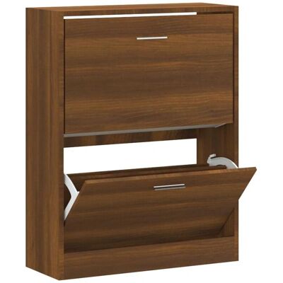 vidaXL Schuhschrank Braun Eichen-Optik 63x24x81 cm - Schuhschrank vidaXL Schuhschrank Braun Eichen-Optik 63x24x81 cm - Schuhschrank