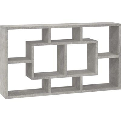 Estantería flotante de pared vidaXL 8 compartimentos gris hormigón Estantería flotante de pared vidaXL 8 compartimentos gris hormigón