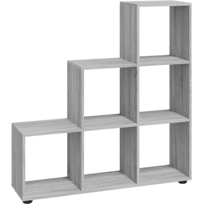 vidaXL 342607 Graues Sonoma Treppenregal - Bücherregal vidaXL 342607 Graues Sonoma Treppenregal - Bücherregal