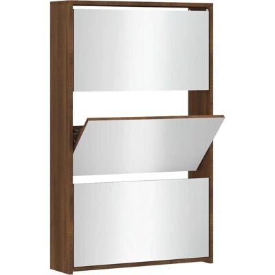 vidaXL Braune Eiche Schuhschrank - 3-Schicht Aufbewahrung vidaXL Braune Eiche Schuhschrank - 3-Schicht Aufbewahrung