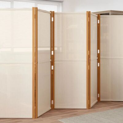vidaXL 6-Panel Raumteiler Creme Weiß - Raumteiler vidaXL 6-Panel Raumteiler Creme Weiß - Raumteiler