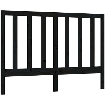 vidaXL Kopfteil Schwarz 126x4x100 cm Massives Kiefernholz - Kopfteil vidaXL Kopfteil Schwarz 126x4x100 cm Massives Kiefernholz - Kopfteil