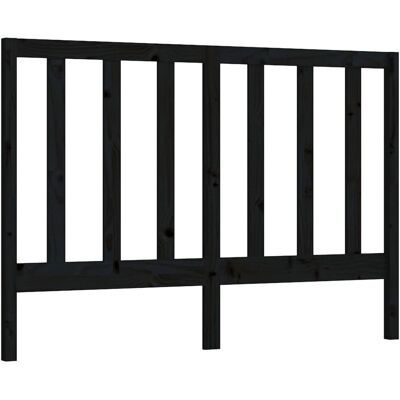 vidaXL Cabecera Negra 186x4x100 cm Madera de Pino Maciza - Cabecera vidaXL Cabecera Negra 186x4x100 cm Madera de Pino Maciza - Cabecera