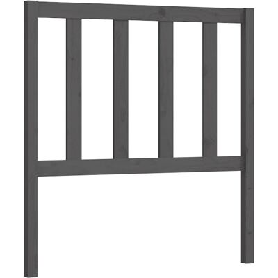 vidaXL Hoofdbord Grijs 96x4x100 cm Massief Dennenhout - Hoofdbord vidaXL Hoofdbord Grijs 96x4x100 cm Massief Dennenhout - Hoofdbord