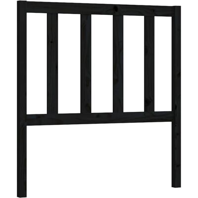vidaXL Kopfteil Schwarz 96x4x100 cm Massiv Kiefernholz - Kopfteil vidaXL Kopfteil Schwarz 96x4x100 cm Massiv Kiefernholz - Kopfteil