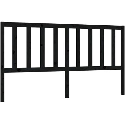 vidaXL Musta pääty - 186x4x100 cm - Massiivinen männyn runko vidaXL Musta pääty - 186x4x100 cm - Massiivinen männyn runko