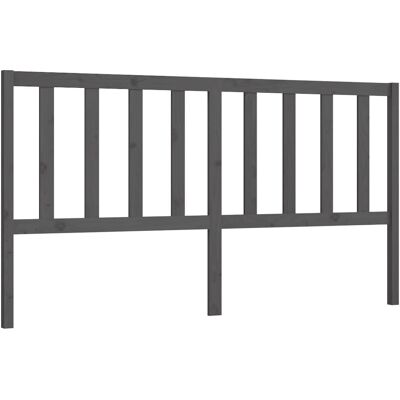 vidaXL Kopfteil Grau 206x4x100 cm Massives Kiefernholz - Kopfteil vidaXL Kopfteil Grau 206x4x100 cm Massives Kiefernholz - Kopfteil