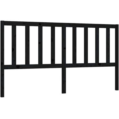 vidaXL Bettrahmen Schwarz 206x4x100 cm Massiv Kiefernholz - Kopfteile vidaXL Bettrahmen Schwarz 206x4x100 cm Massiv Kiefernholz - Kopfteile