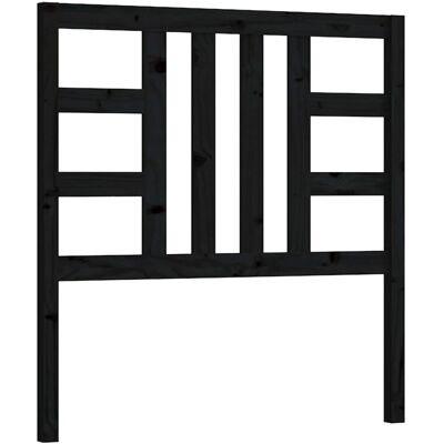 vidaXL 817834 Schwarzes Kopfteil 126x4x100 cm Massiv Kiefernholz vidaXL 817834 Schwarzes Kopfteil 126x4x100 cm Massiv Kiefernholz