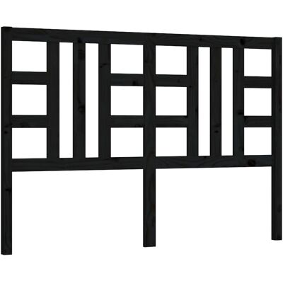 vidaXL Kopfteil Schwarz 146x4x100 cm Massiv Kiefernholz - Kopfteil vidaXL Kopfteil Schwarz 146x4x100 cm Massiv Kiefernholz - Kopfteil