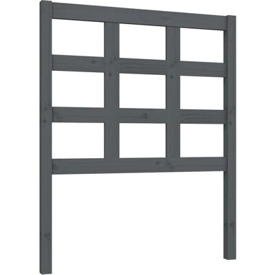 vidaXL Kopfteil Grau 80.5x4x100 cm Massives Kiefernholz - Kopfteil vidaXL Kopfteil Grau 80.5x4x100 cm Massives Kiefernholz - Kopfteil