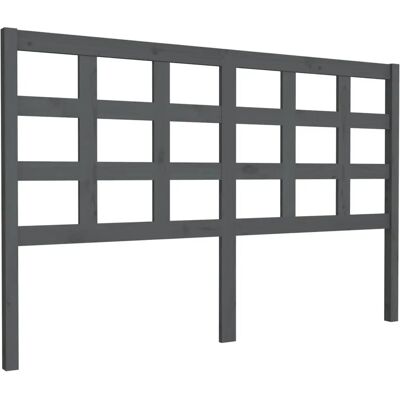 vidaXL Kopfteil Grau 156x4x100 cm Massives Kiefernholz - Kopfteil vidaXL Kopfteil Grau 156x4x100 cm Massives Kiefernholz - Kopfteil