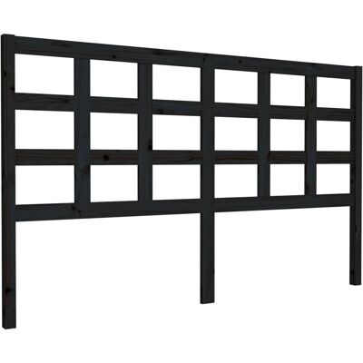 vidaXL Kopfteil Schwarz 165,5x4x100 cm Massives Kiefernholz - Kopfteil vidaXL Kopfteil Schwarz 165,5x4x100 cm Massives Kiefernholz - Kopfteil