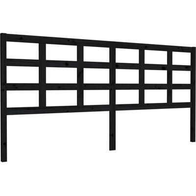 vidaXL Schwarzes Kopfteil 205.5x4x100 cm Massives Kiefernholz - Kopfteil vidaXL Schwarzes Kopfteil 205.5x4x100 cm Massives Kiefernholz - Kopfteil