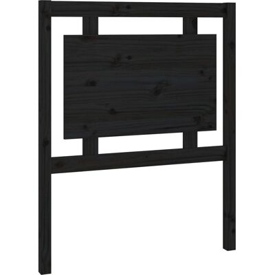 vidaXL Kopfteil Schwarz 95.5x4x100 cm Massiv Kiefernholz - Kopfteil vidaXL Kopfteil Schwarz 95.5x4x100 cm Massiv Kiefernholz - Kopfteil