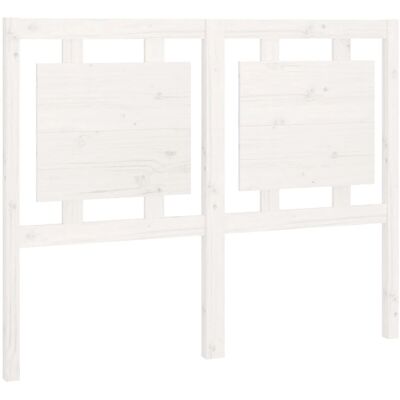 vidaXL Kopfhaupt Weiß 125.5x4x100 cm Massives Kiefernholz - Kopfteil vidaXL Kopfhaupt Weiß 125.5x4x100 cm Massives Kiefernholz - Kopfteil