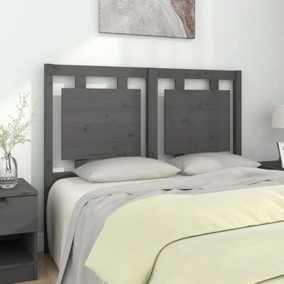 vidaXL Kopfteil Grau 125.5x4x100 cm Massives Kiefernholz - Bettkopfteil vidaXL Kopfteil Grau 125.5x4x100 cm Massives Kiefernholz - Bettkopfteil