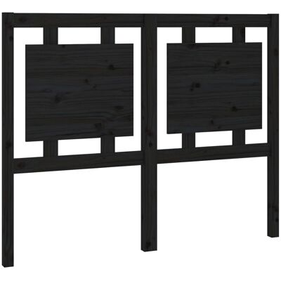 vidaXL Kopfteil Schwarz 125.5x4x100 cm Massives Kiefernholz - Kopfteil vidaXL Kopfteil Schwarz 125.5x4x100 cm Massives Kiefernholz - Kopfteil