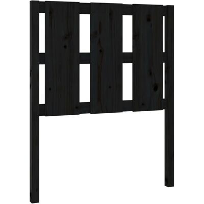 vidaXL Kopfteil Schwarz 80,5x4x100 cm Massives Kiefernholz - Kopfteil vidaXL Kopfteil Schwarz 80,5x4x100 cm Massives Kiefernholz - Kopfteil