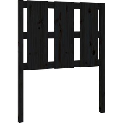 vidaXL Kopfteil Schwarz 95,5x4x100 cm Massivkiefernholz - Kopfteil vidaXL Kopfteil Schwarz 95,5x4x100 cm Massivkiefernholz - Kopfteil